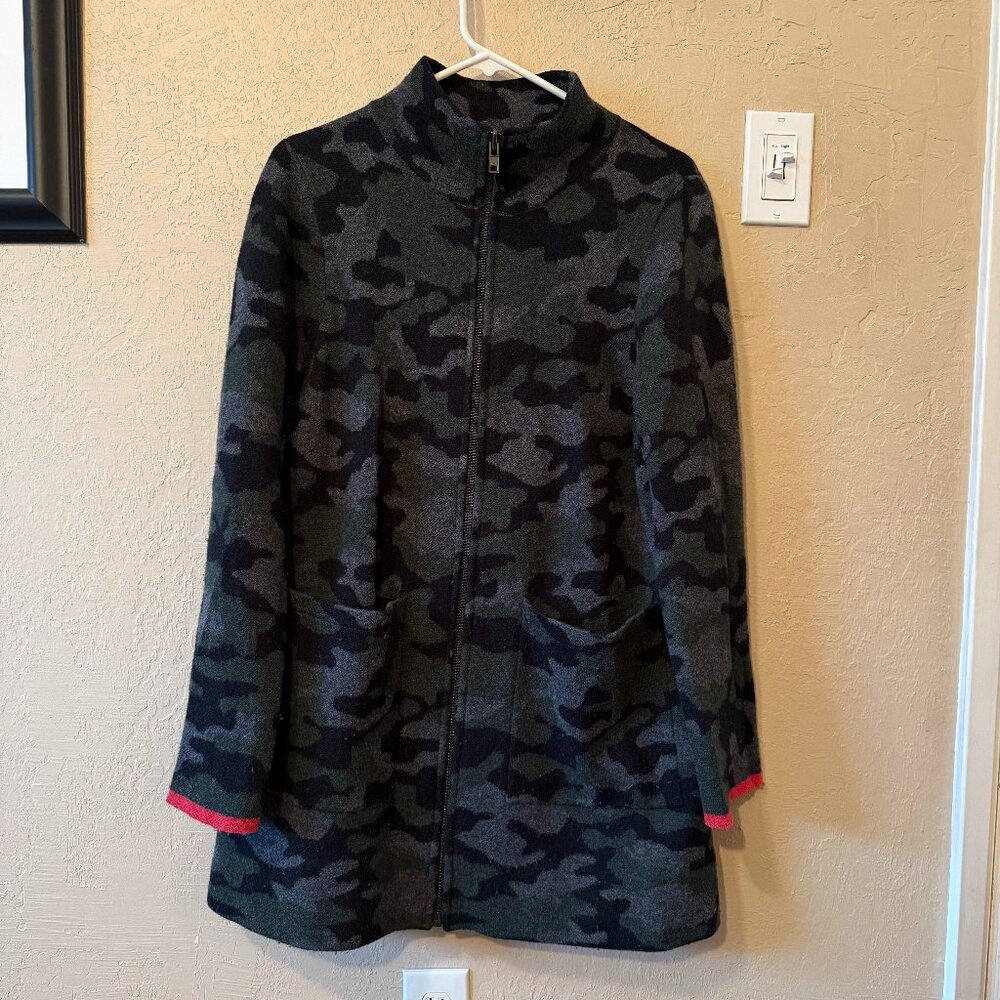 Camouflage Wool Coat